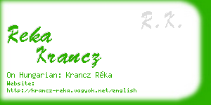 reka krancz business card